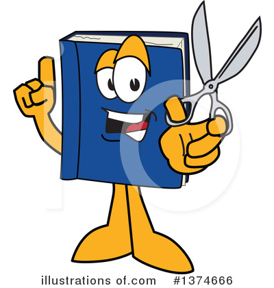 Royalty-Free (RF) Blue Book Clipart Illustration by Mascot Junction - Stock Sample #1374666