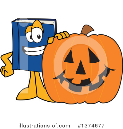Royalty-Free (RF) Blue Book Clipart Illustration by Mascot Junction - Stock Sample #1374677