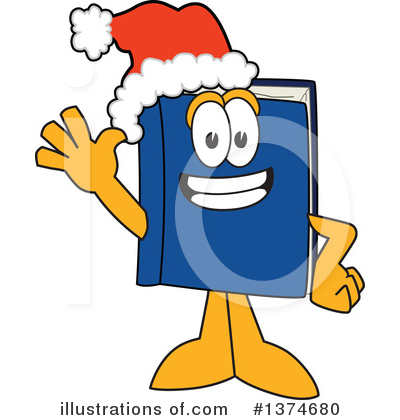 Royalty-Free (RF) Blue Book Clipart Illustration by Mascot Junction - Stock Sample #1374680