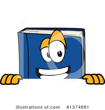 Royalty-Free (RF) Blue Book Clipart Illustration by Mascot Junction - Stock Sample #1374681