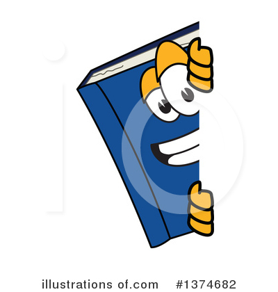 Royalty-Free (RF) Blue Book Clipart Illustration by Mascot Junction - Stock Sample #1374682