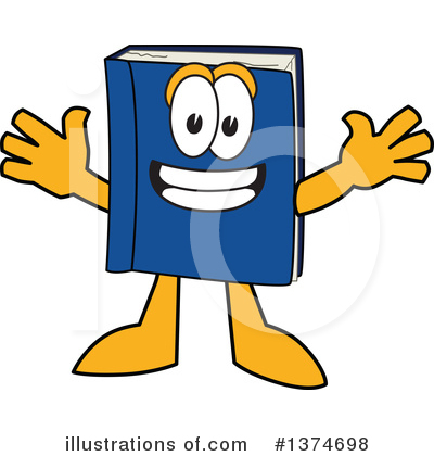 Royalty-Free (RF) Blue Book Clipart Illustration by Mascot Junction - Stock Sample #1374698