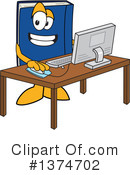 Blue Book Clipart #1374702 by Mascot Junction