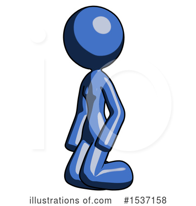 Royalty-Free (RF) Blue Design Mascot Clipart Illustration by Leo Blanchette - Stock Sample #1537158