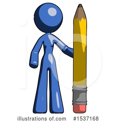Royalty-Free (RF) Blue Design Mascot Clipart Illustration by Leo Blanchette - Stock Sample #1537168