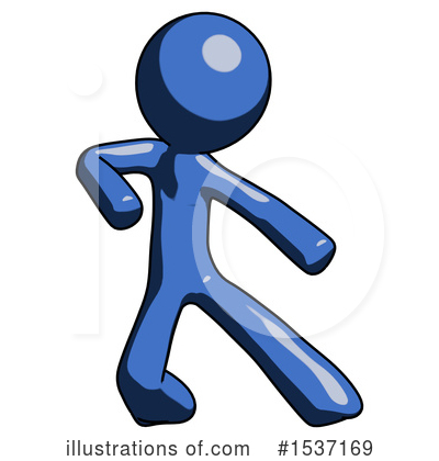 Royalty-Free (RF) Blue Design Mascot Clipart Illustration by Leo Blanchette - Stock Sample #1537169