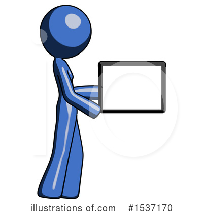 Royalty-Free (RF) Blue Design Mascot Clipart Illustration by Leo Blanchette - Stock Sample #1537170