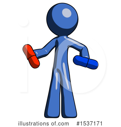 Royalty-Free (RF) Blue Design Mascot Clipart Illustration by Leo Blanchette - Stock Sample #1537171