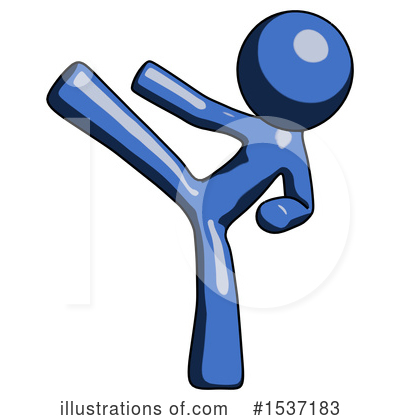 Royalty-Free (RF) Blue Design Mascot Clipart Illustration by Leo Blanchette - Stock Sample #1537183