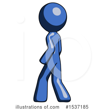 Royalty-Free (RF) Blue Design Mascot Clipart Illustration by Leo Blanchette - Stock Sample #1537185