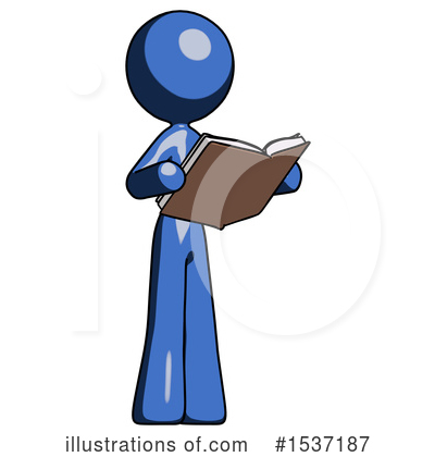 Royalty-Free (RF) Blue Design Mascot Clipart Illustration by Leo Blanchette - Stock Sample #1537187