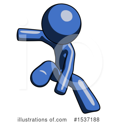 Royalty-Free (RF) Blue Design Mascot Clipart Illustration by Leo Blanchette - Stock Sample #1537188
