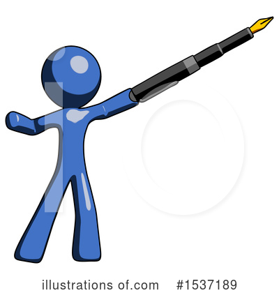 Royalty-Free (RF) Blue Design Mascot Clipart Illustration by Leo Blanchette - Stock Sample #1537189