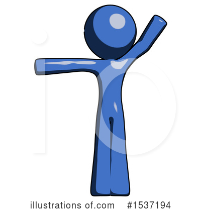 Royalty-Free (RF) Blue Design Mascot Clipart Illustration by Leo Blanchette - Stock Sample #1537194