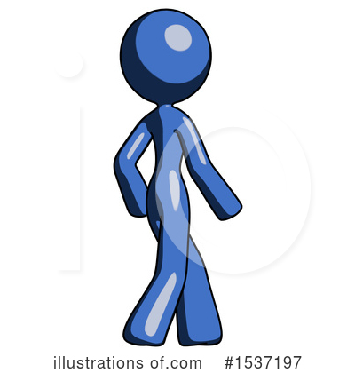 Royalty-Free (RF) Blue Design Mascot Clipart Illustration by Leo Blanchette - Stock Sample #1537197