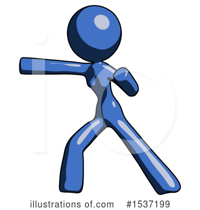 Royalty-Free (RF) Blue Design Mascot Clipart Illustration by Leo Blanchette - Stock Sample #1537199