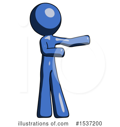 Royalty-Free (RF) Blue Design Mascot Clipart Illustration by Leo Blanchette - Stock Sample #1537200