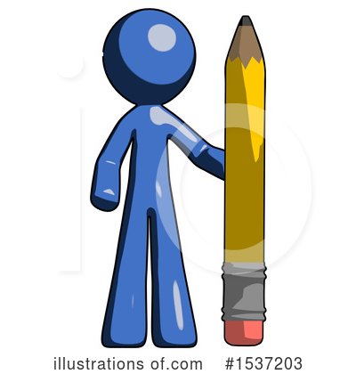Royalty-Free (RF) Blue Design Mascot Clipart Illustration by Leo Blanchette - Stock Sample #1537203