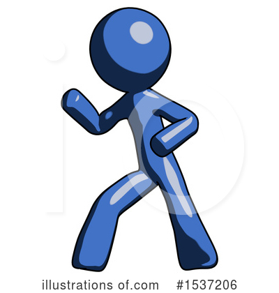Royalty-Free (RF) Blue Design Mascot Clipart Illustration by Leo Blanchette - Stock Sample #1537206