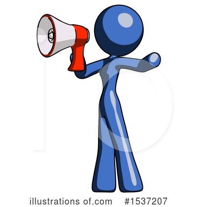 Royalty-Free (RF) Blue Design Mascot Clipart Illustration by Leo Blanchette - Stock Sample #1537207