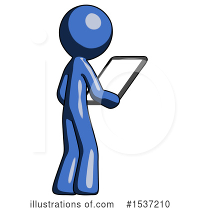 Royalty-Free (RF) Blue Design Mascot Clipart Illustration by Leo Blanchette - Stock Sample #1537210
