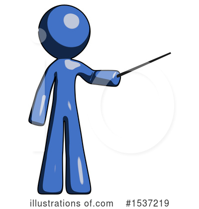Royalty-Free (RF) Blue Design Mascot Clipart Illustration by Leo Blanchette - Stock Sample #1537219