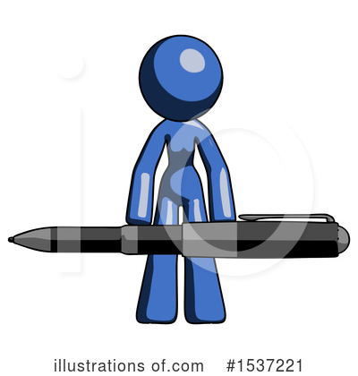 Royalty-Free (RF) Blue Design Mascot Clipart Illustration by Leo Blanchette - Stock Sample #1537221