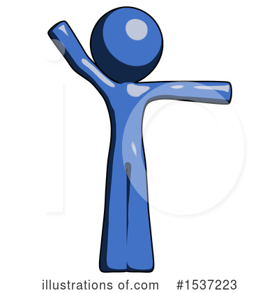Royalty-Free (RF) Blue Design Mascot Clipart Illustration by Leo Blanchette - Stock Sample #1537223