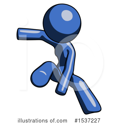 Royalty-Free (RF) Blue Design Mascot Clipart Illustration by Leo Blanchette - Stock Sample #1537227