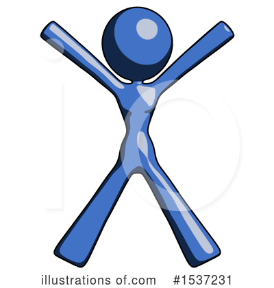 Royalty-Free (RF) Blue Design Mascot Clipart Illustration by Leo Blanchette - Stock Sample #1537231
