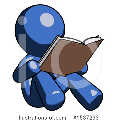 Royalty-Free (RF) Blue Design Mascot Clipart Illustration by Leo Blanchette - Stock Sample #1537233