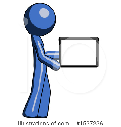 Royalty-Free (RF) Blue Design Mascot Clipart Illustration by Leo Blanchette - Stock Sample #1537236