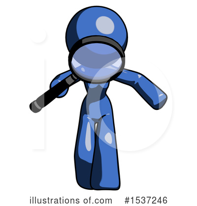 Royalty-Free (RF) Blue Design Mascot Clipart Illustration by Leo Blanchette - Stock Sample #1537246
