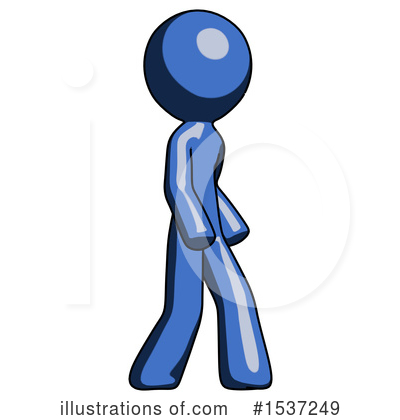Royalty-Free (RF) Blue Design Mascot Clipart Illustration by Leo Blanchette - Stock Sample #1537249
