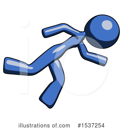 Royalty-Free (RF) Blue Design Mascot Clipart Illustration by Leo Blanchette - Stock Sample #1537254