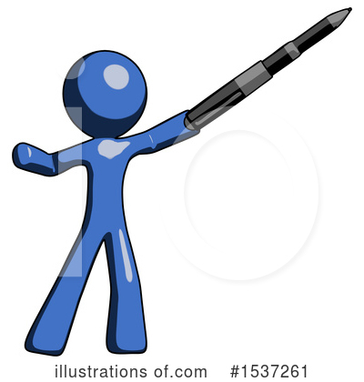 Royalty-Free (RF) Blue Design Mascot Clipart Illustration by Leo Blanchette - Stock Sample #1537261