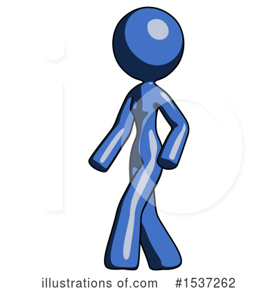 Royalty-Free (RF) Blue Design Mascot Clipart Illustration by Leo Blanchette - Stock Sample #1537262