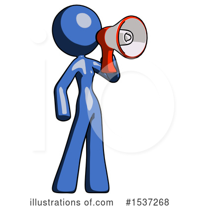 Royalty-Free (RF) Blue Design Mascot Clipart Illustration by Leo Blanchette - Stock Sample #1537268