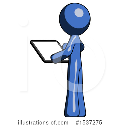 Royalty-Free (RF) Blue Design Mascot Clipart Illustration by Leo Blanchette - Stock Sample #1537275