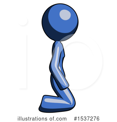 Royalty-Free (RF) Blue Design Mascot Clipart Illustration by Leo Blanchette - Stock Sample #1537276