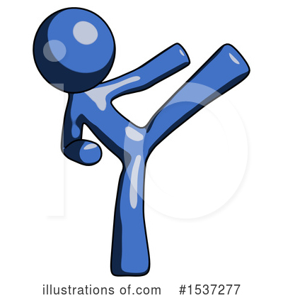Royalty-Free (RF) Blue Design Mascot Clipart Illustration by Leo Blanchette - Stock Sample #1537277