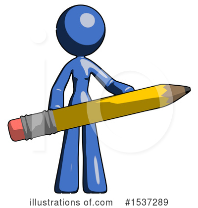 Royalty-Free (RF) Blue Design Mascot Clipart Illustration by Leo Blanchette - Stock Sample #1537289
