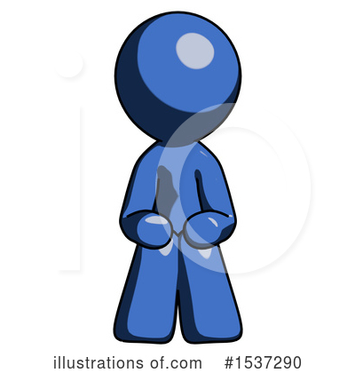 Royalty-Free (RF) Blue Design Mascot Clipart Illustration by Leo Blanchette - Stock Sample #1537290