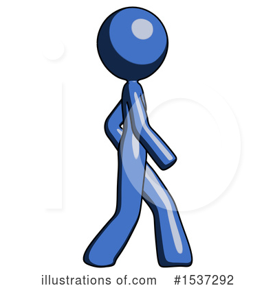 Royalty-Free (RF) Blue Design Mascot Clipart Illustration by Leo Blanchette - Stock Sample #1537292