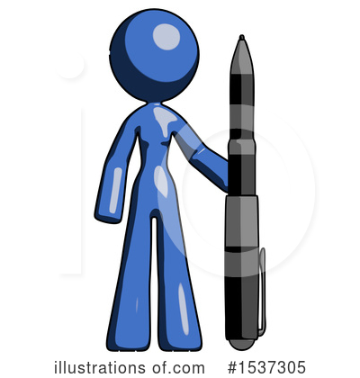 Royalty-Free (RF) Blue Design Mascot Clipart Illustration by Leo Blanchette - Stock Sample #1537305