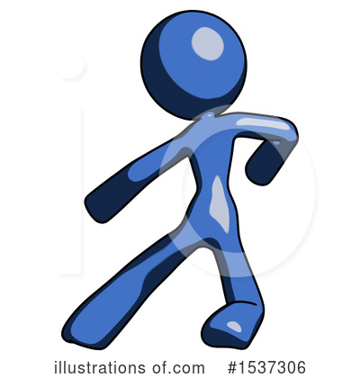 Royalty-Free (RF) Blue Design Mascot Clipart Illustration by Leo Blanchette - Stock Sample #1537306