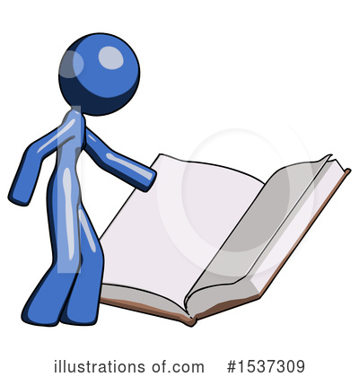 Royalty-Free (RF) Blue Design Mascot Clipart Illustration by Leo Blanchette - Stock Sample #1537309