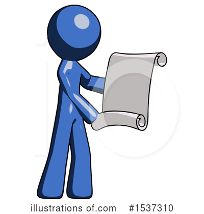Royalty-Free (RF) Blue Design Mascot Clipart Illustration by Leo Blanchette - Stock Sample #1537310