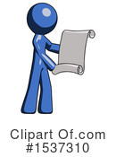 Blue Design Mascot Clipart #1537310 by Leo Blanchette