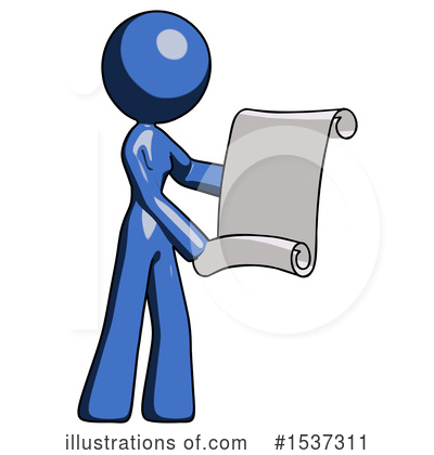 Royalty-Free (RF) Blue Design Mascot Clipart Illustration by Leo Blanchette - Stock Sample #1537311